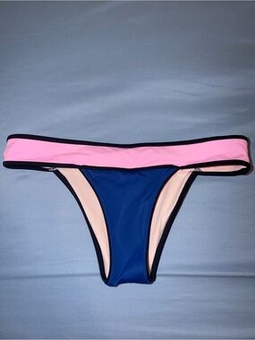 Victoria's Secret Pink and Blue Colorblock Bikini Bottom